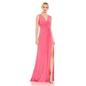 NWT Ieena for Mac Duggal Sleeveless Embellished Formal Gown Size 4 Pink #2B454